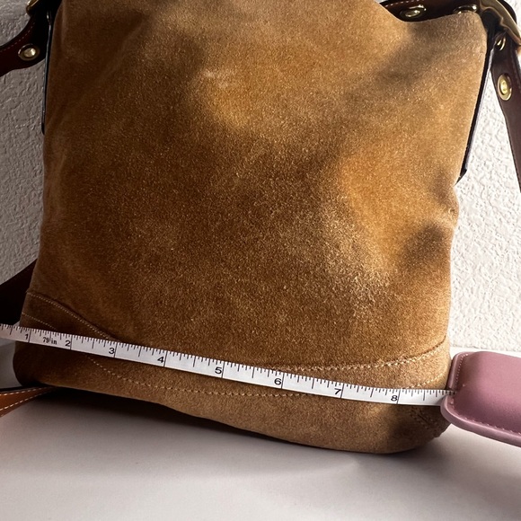 Coach Tan Suede Shoulder Bag - Picture 6 of 7